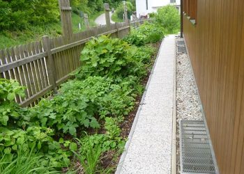 Verlegung von Waschbetonplatten